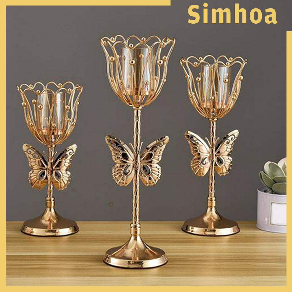 Giá Đỡ Đèn Cầy Bằng Sắt Hình Bươm Bướm Độc Đáo Trang Trí Bàn Ăn / Tiệc Giáng Sinh