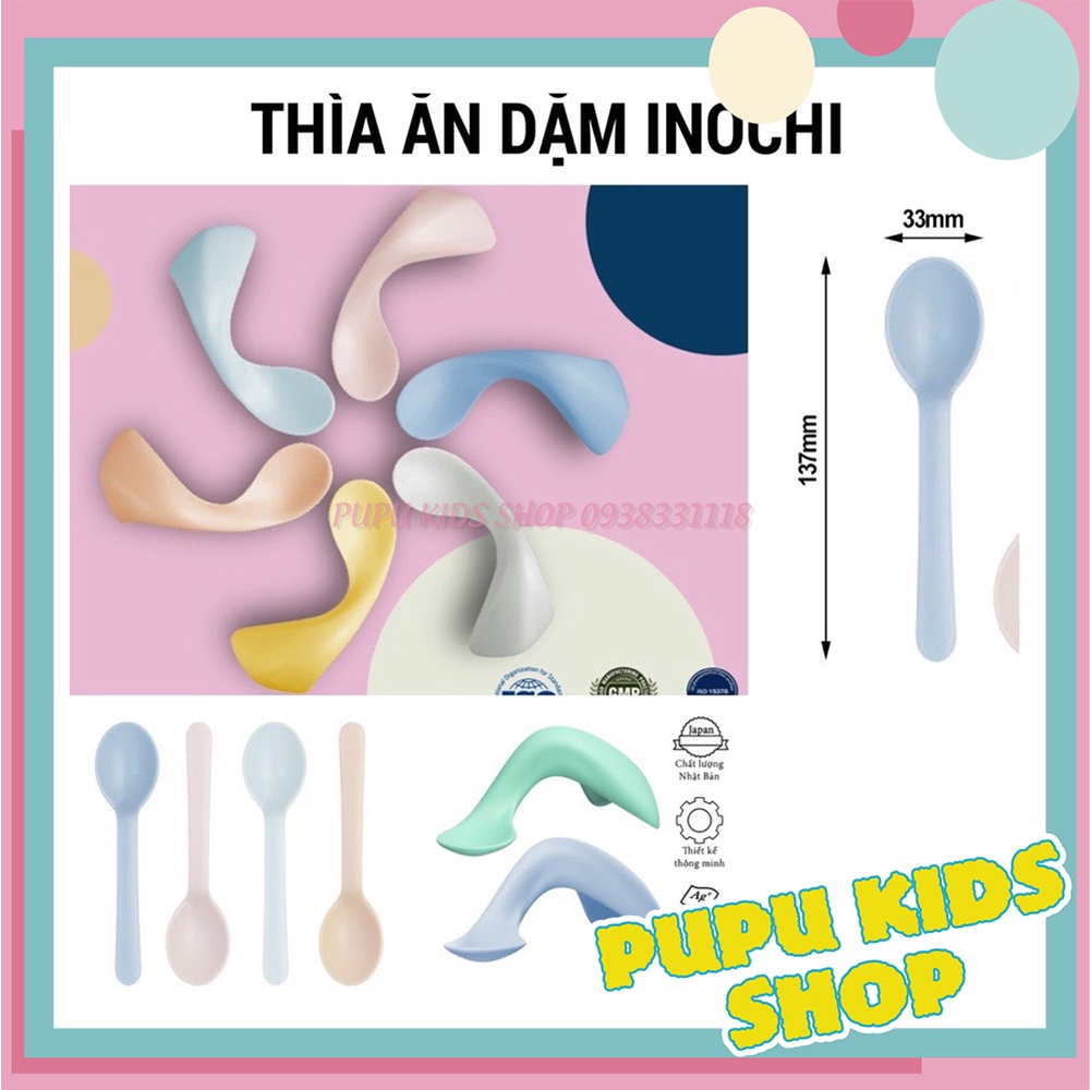 THÌA ĂN DẶM CHO BÉ AMOURI INOCHI NHỰA CAO CẤP (MÀU NGẪU NHIÊN)