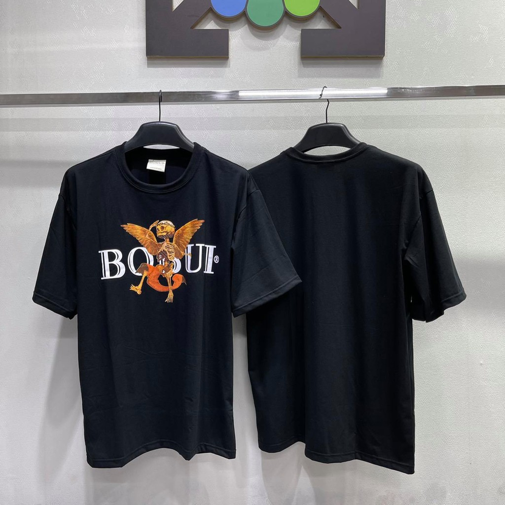 ÁO THUN TAY LỠ BO BỤI NAM NỮ CHẤT LIỆU COTTON PHA FULL TAG LOGO - GIN STORE