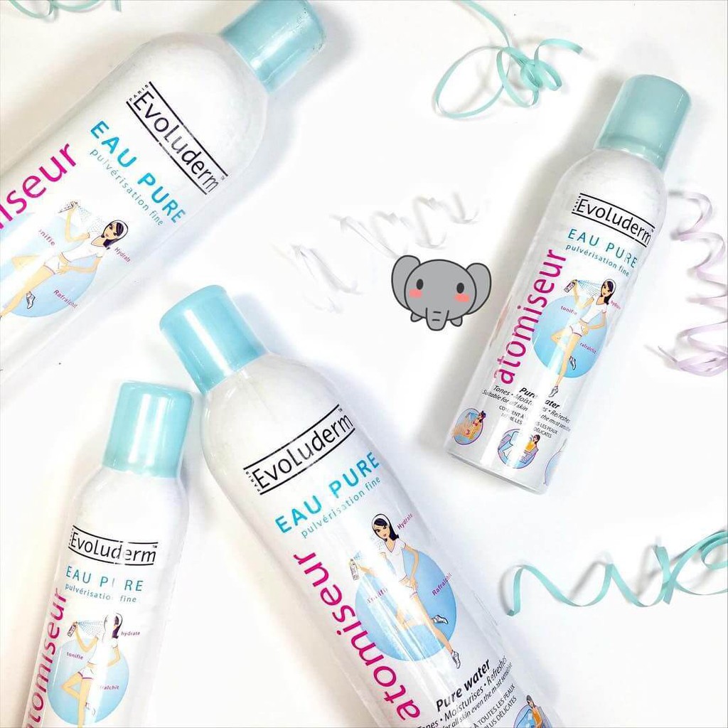 Xịt khoáng cấp ẩm làm dịu da Evoluderm 150ml