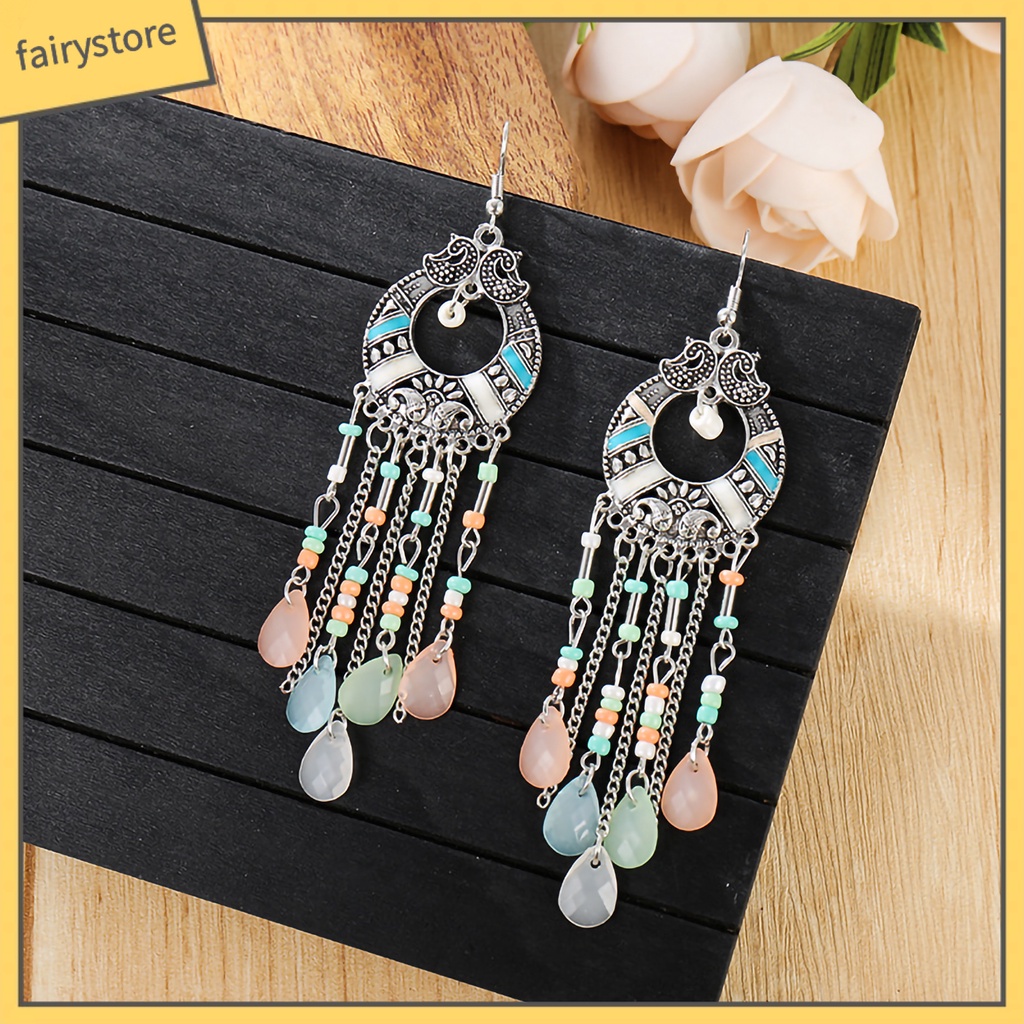 Khuyên tai nữ trang dáng dài tạo hình độc đáo