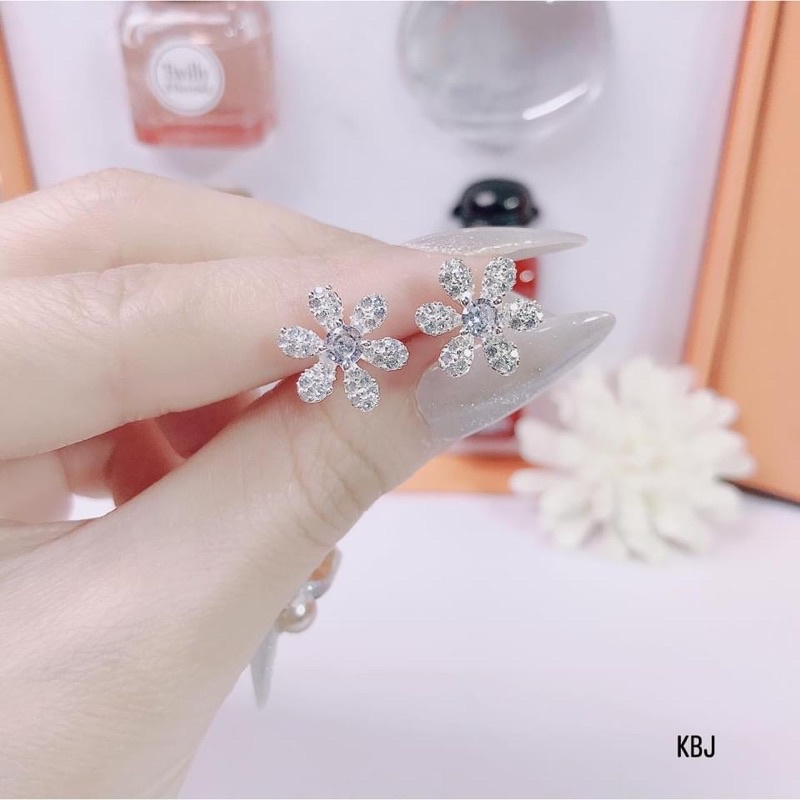 Bông tai nữ siêu xinh, chất liệu bạc ta. Sáng đẹp lung linh Mainomi Shop Bạc Xinh