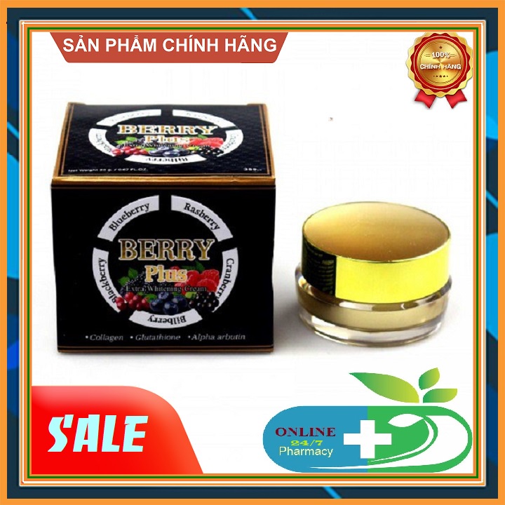 Kem dưỡng trắng da Berry Plus Extra Whitening Cream Thái Lan giúp trắng da mịn màng mềm mại giảm mụn tàn nhang vết thâm