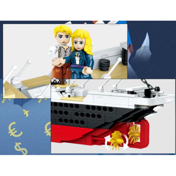 ( CÓ SẴN) lắp ráp mô hình building blocks Paradise QL0958 Mô hình Tàu TITANIC