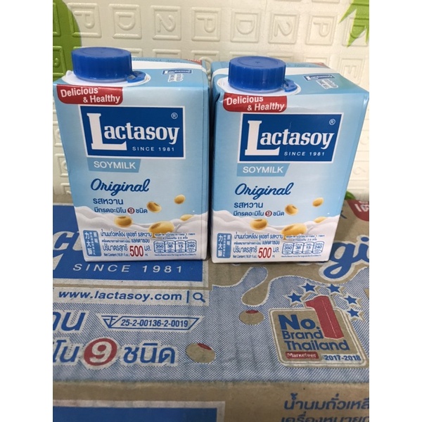 Thùng sữa đậu nành Lactasoy Thái Lan. Thùng 12 Hộpx 500ml.