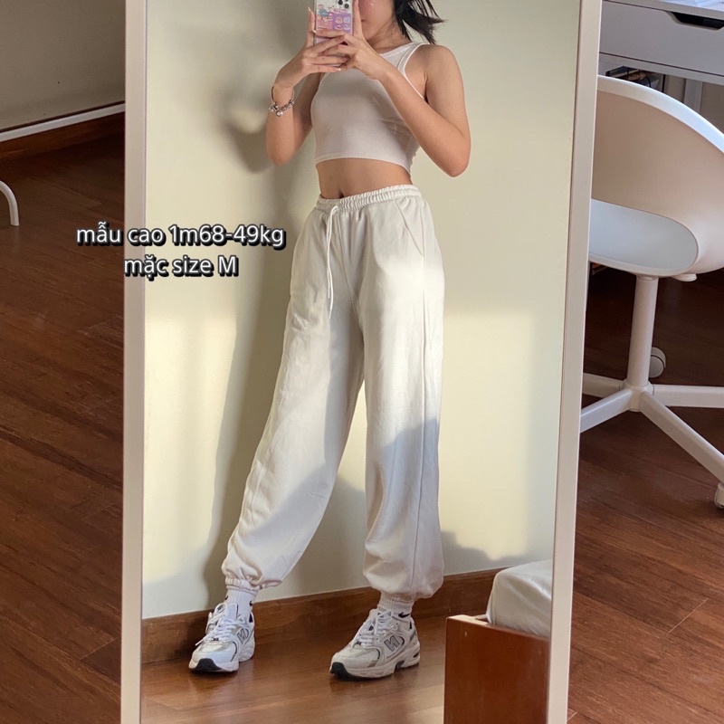 Quần Jogger nỉ bông cotton AUGETY