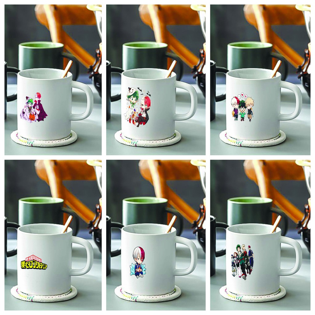 Ly cốc sứ in hình MY HERO ACADEMIA Học Viện Anh Hùng anime chibi dễ thương