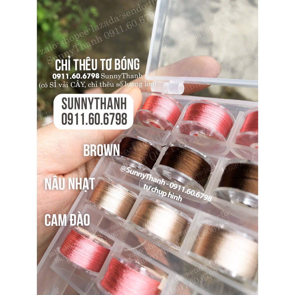 Chỉ thêu BÓNG - Cuộn nhỏ 100m thêu Doll Face SunnyThanh