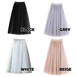  🌸🌸【Tài sản tồn tại Mcjoden - Chân váy tutu dài vải tuyn xếp ly lưng cao co giãn 3 lớp công chúa  3 lớp  