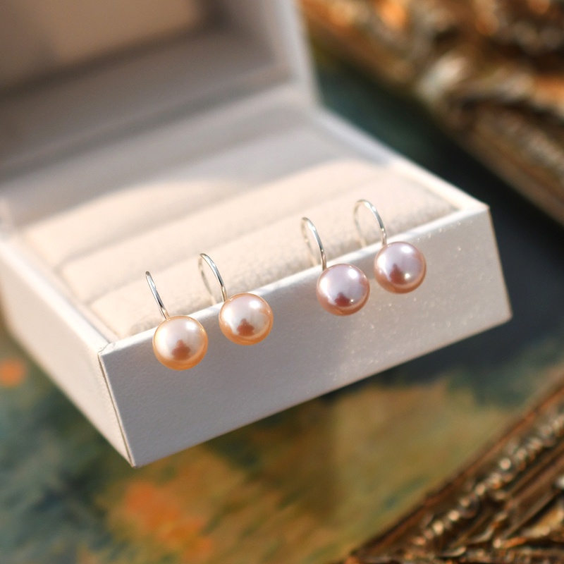 Khuyên Tai Bạc 925 Đính Ngọc Trai Nước Ngọt Thời Trang Cho Nữ