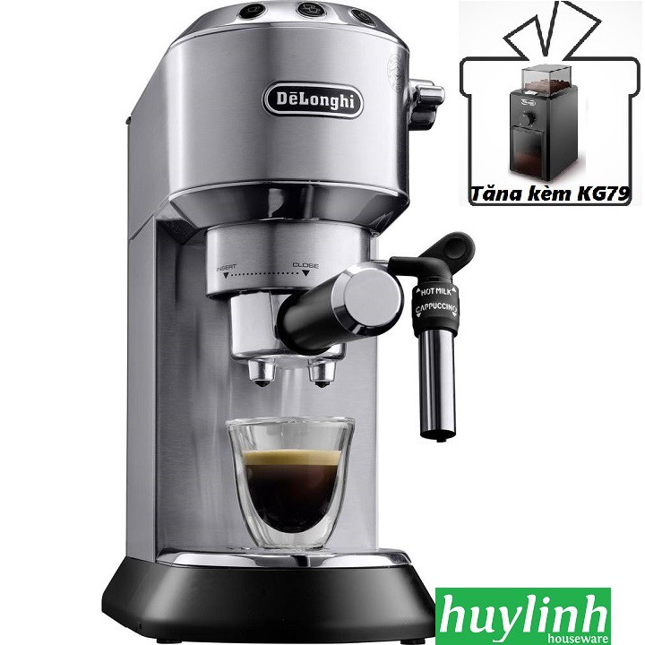 Máy pha cà phê Delonghi EC685 - Tặng kèm máy xay cà phê KG79