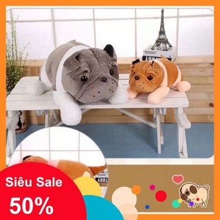 Gấu Bông Chó Ngao Mặt Nhăn Siêu Ngầu, Gối Ôm Hình Thú - Chất Đẹp, Đường May Tỉ Mỉ Quà Tặng Ý Nghĩa - TB44