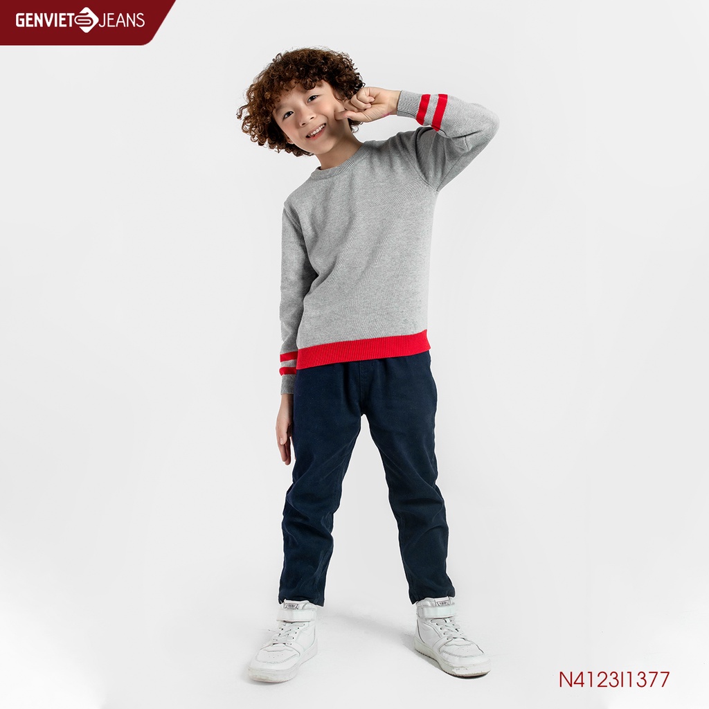 Áo Len Dài Tay Bé Trai GENVIET N4123I1377