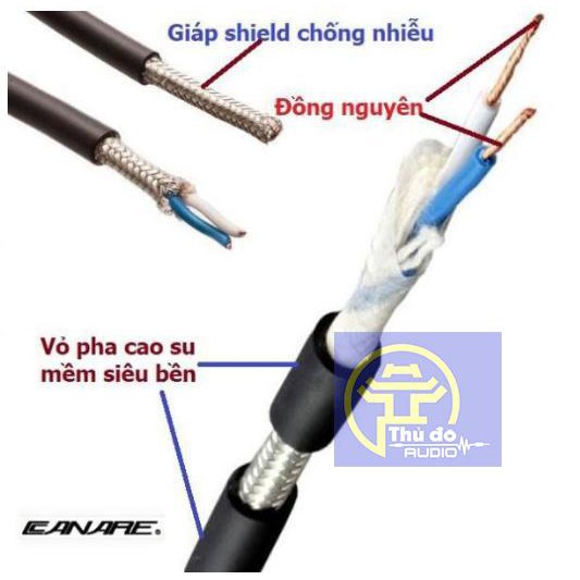 Dây AV - Dây tín hiệu âm thanh Canare Made in Japan cao cấp - Bán theo mét