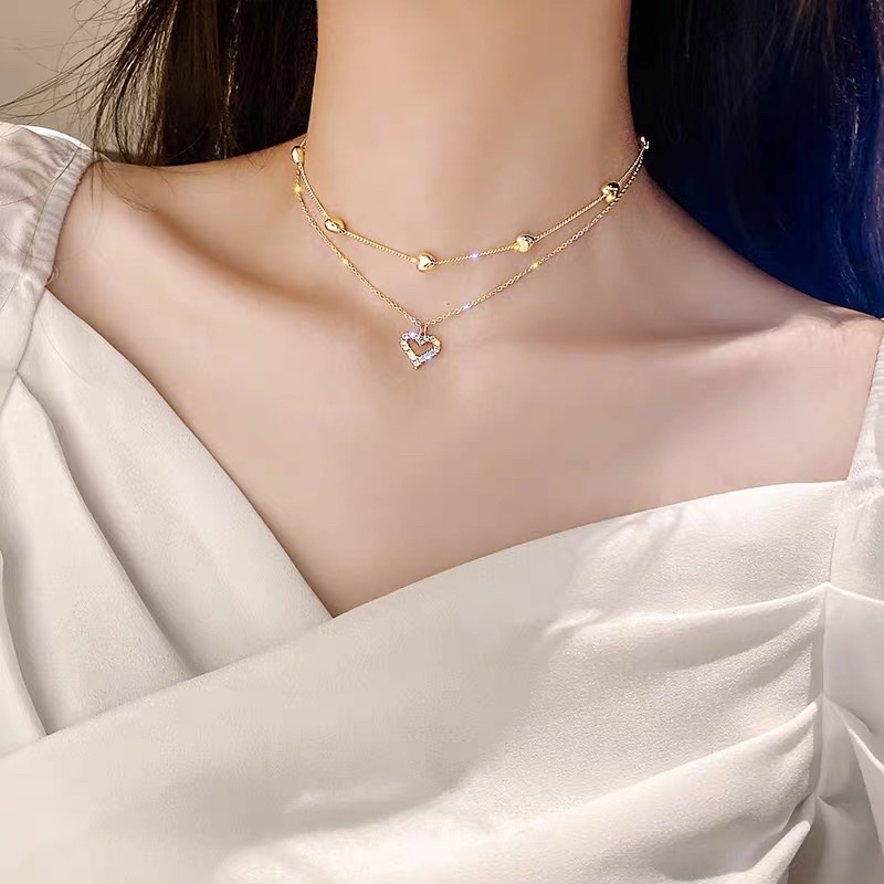 Dây Chuyền Nữ Trái Tim Sang Trọng Dành Cho Nữ Phong Cách Hàn Quốc