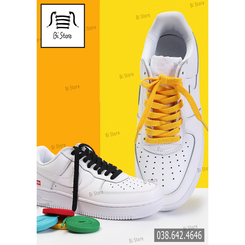 [Bảng 30 màu - 120cm] Dây giày dẹt dài 1m2 dành cho giày Nikee AF1 (Air Forcee 1), Jordann, Adidass, Vanss, Conversee,..