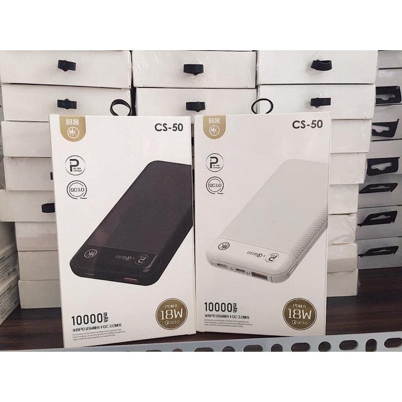 Sạc dự phòng chính hãng WK 10000mah-20000mah đủ dung lượng bảo hành dài hạn