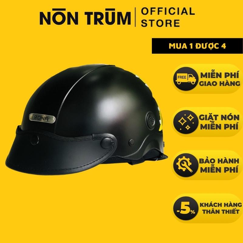 Mũ bảo hiểm nửa đầu RONA R5 sơn tem KHỦNG LONG freesize vòng đầu 55-58cm