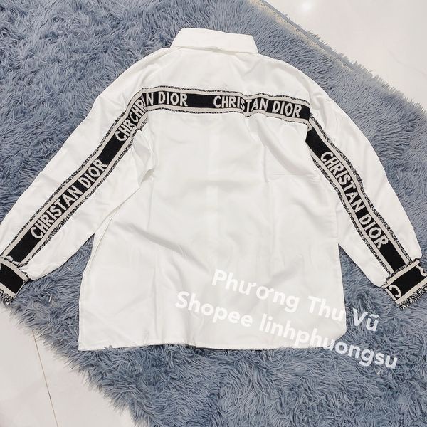 [Mã FAMARAL1 giảm 10K đơn 50K] Áo sơ mi trắng PHỐI LEN DI.OR chất đẹp dáng suông (ẢNh thật tự chụp) | BigBuy360 - bigbuy360.vn