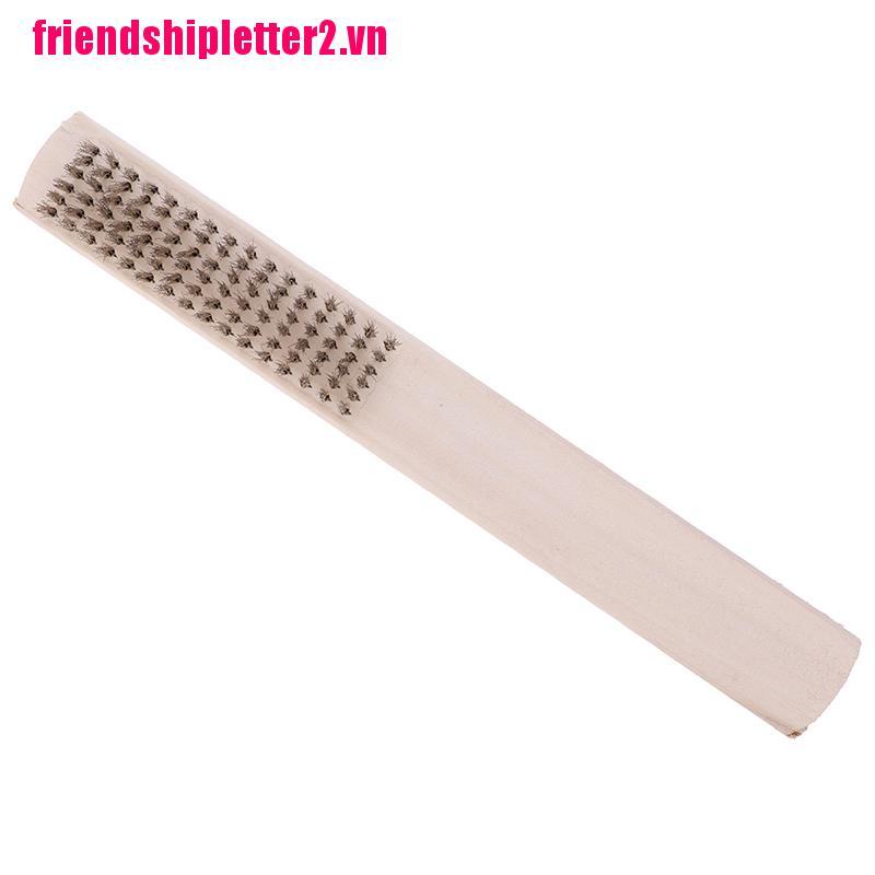 1 Bàn Chải Cuộn Dây Đồng Cán Gỗ 208mm