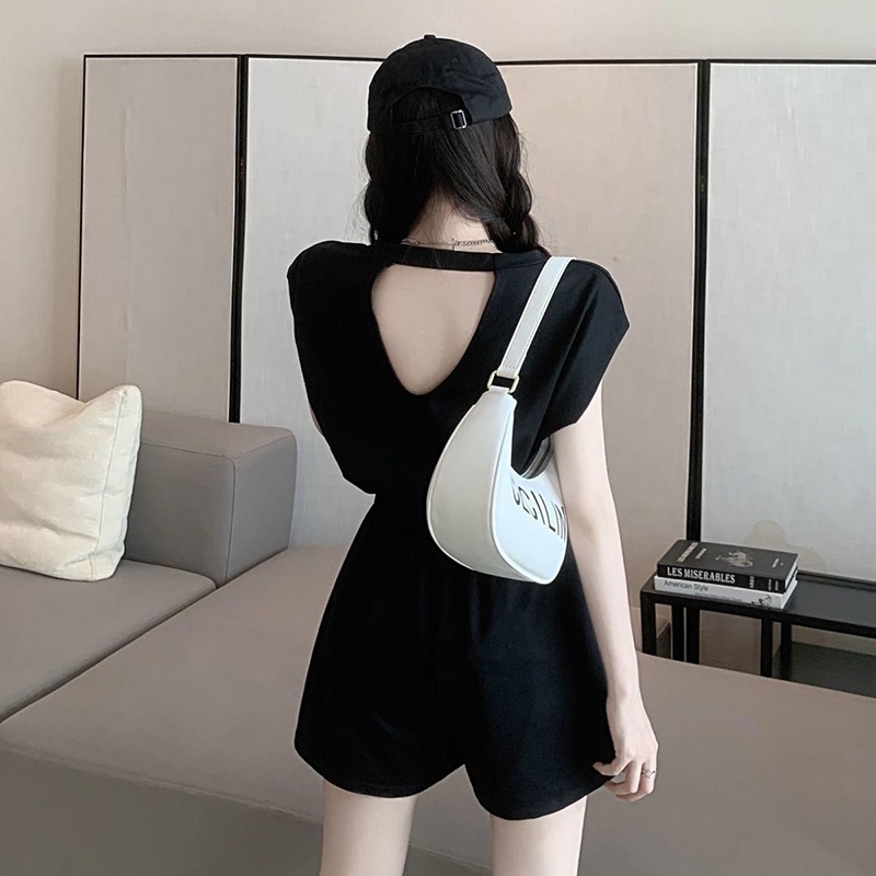 Bộ áo thun tay ngắn + quần short IELGY ống rộng thời trang dành cho nữ