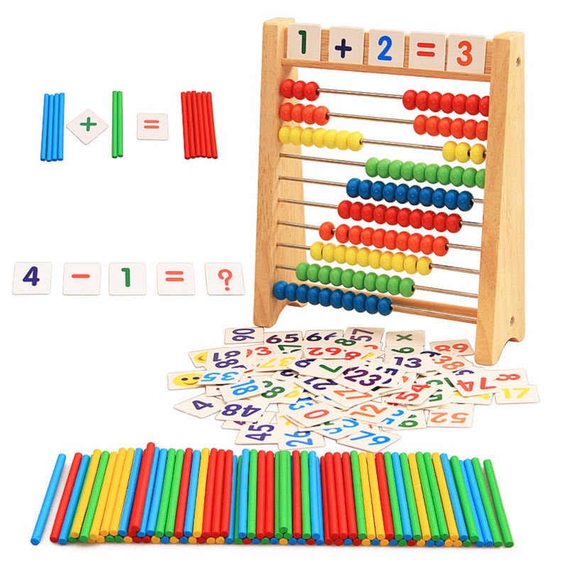 Spot goods# children's computer frame kindergarten Abacus elementary school students' abacus arithmetic addition and subtraction teaching aids counter early education educational toys ]