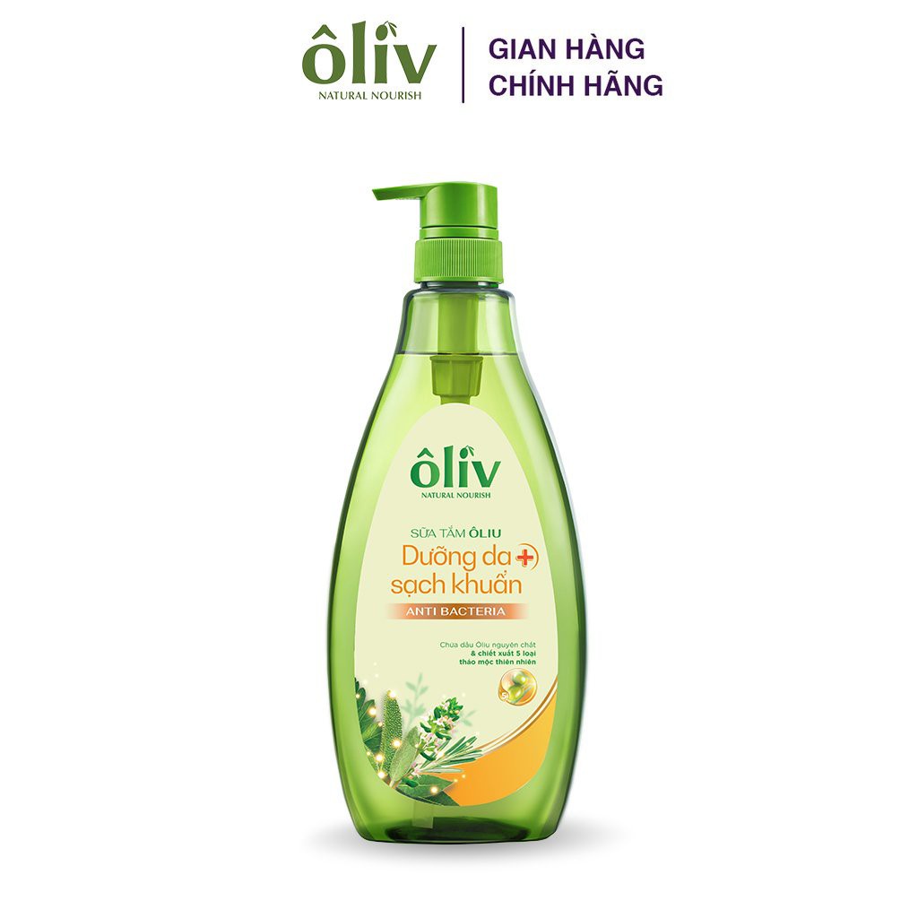 Sữa tắm Ôliv Dưỡng Da Sạch Khuẩn 650ml