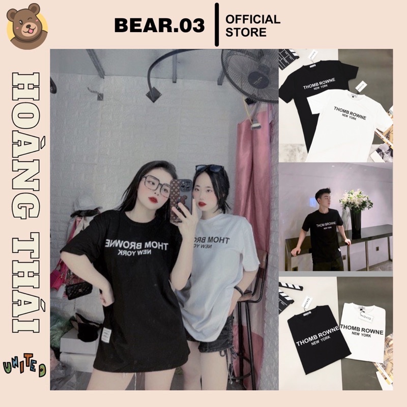 Áo thun nam chữ Thom from unisex tay lỡ hàng oversize