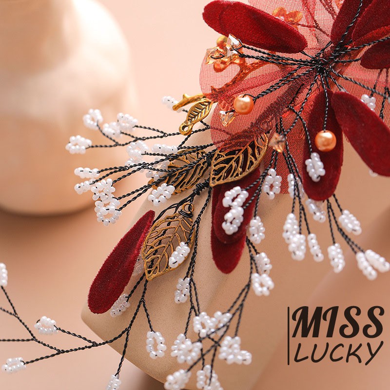 Kẹp tóc đính hoa thời trang cổ điển cho nữ