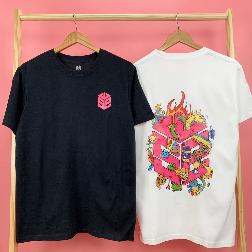 Áo Thun In Hình Tay Lỡ Form Rộng Rồng Hồng Cho Cả Nam và Nữ Vải Cotton 100% HaiHaiShop