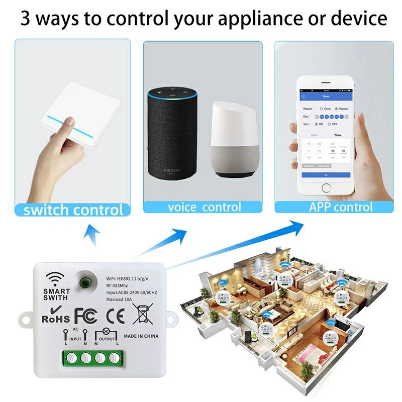 Công tắc Smart Life, Tuya, thông minh khiển qua 4G, Wifi, RF, mất mạng vẫn điều khiển được