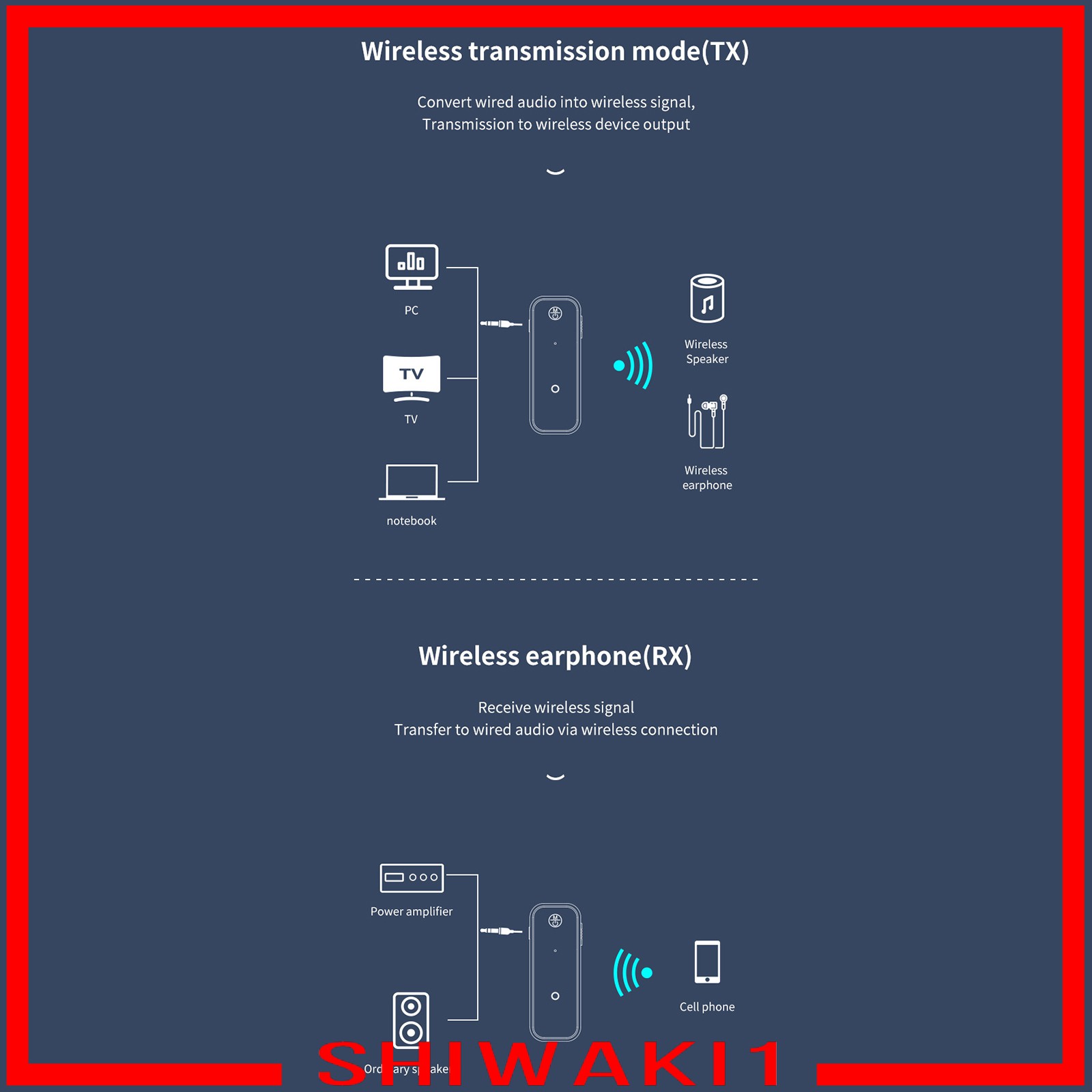 Bộ Thu Phát Bluetooth 5.0 Không Dây 2 Trong 1 Chuẩn 3.5mm Aux | BigBuy360 - bigbuy360.vn