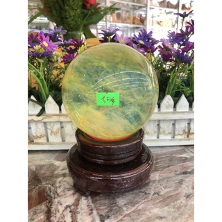 Quả cầu phong thủy đá canxit vàng - đường kính 9,5 cm; 10,5 cm; 11,2 cm và 11,4 cm