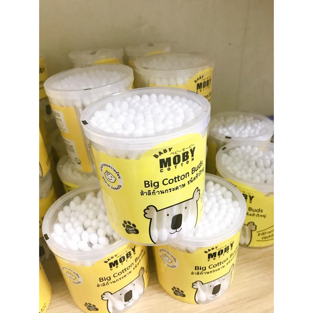 Tăm bông Moby cỡ to hộp 110c