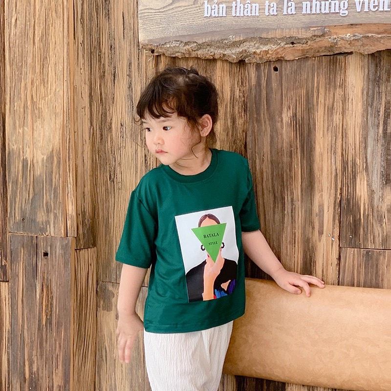 Áo Phông Cotton Batala Kids cho bé trai/ bé gái kiểu dáng thụng Hàn Quốc siêu mềm mát