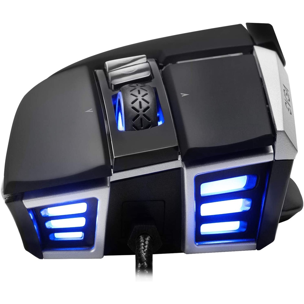 Chuột gaming EVGA X17 Wired, Black, Customizable, 16,000 DPI, 5 Profiles, 10 Buttons, Ergonomic