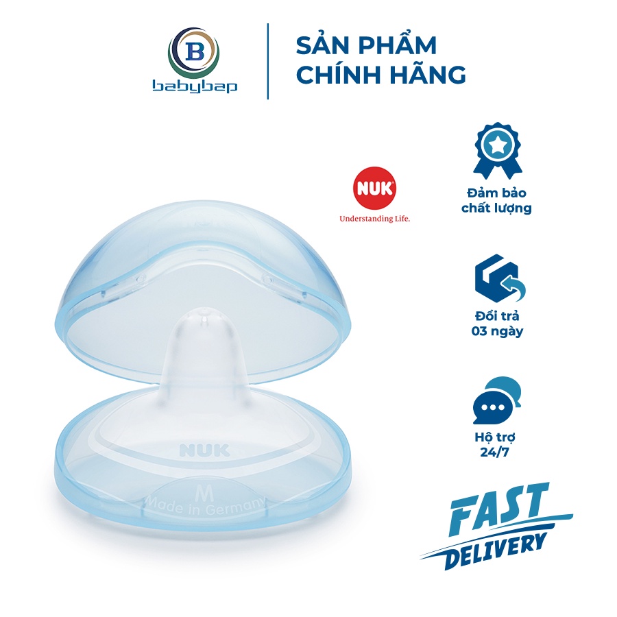 Trợ Ti NUK (Bán Nguyệt) Cao Cấp Mềm Mỏng, Bám Dính Cực Tốt Cho Bé Cảm Giác Gần Gũi