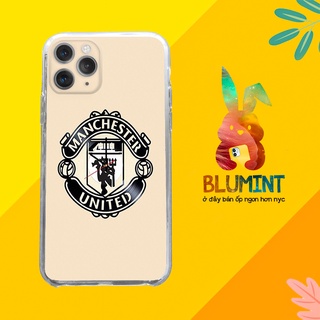 Ốp lưng iphone silicon chống bẩn đội bóng Manchester United clock cho Ip 5 đến 11 12 Pro Max BLUMAN0060