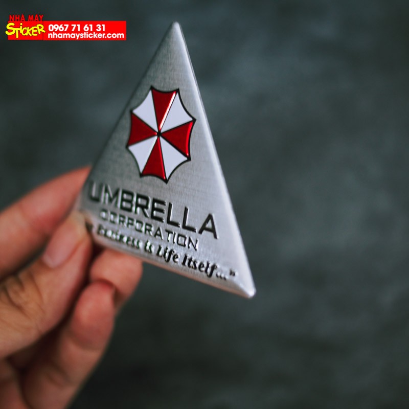 Sticker metal hình dán kim loại Sticker Factory - Chủ đề Umbrella tam giác