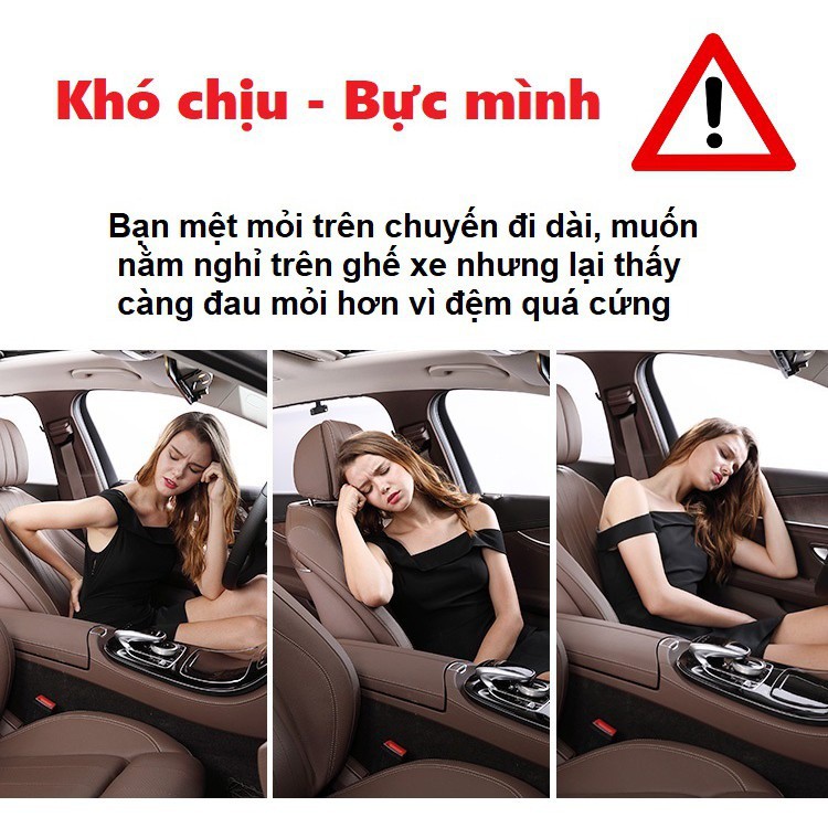 [Mã LIFEAU5SALE giảm 10% đơn 50K] Gối tựa lưng chất liệu cao su non cho ghế ô tô