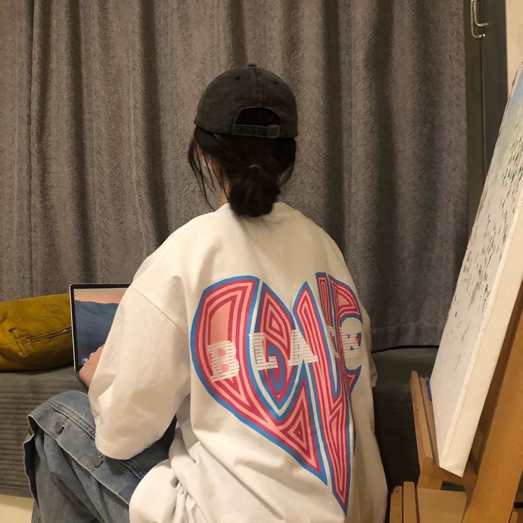 NRVP Áo Thun Ngắn Tay Form Rộng Mẫu 2021 Theo Phong Cách Hàn Quốc Dành Cho Nữ