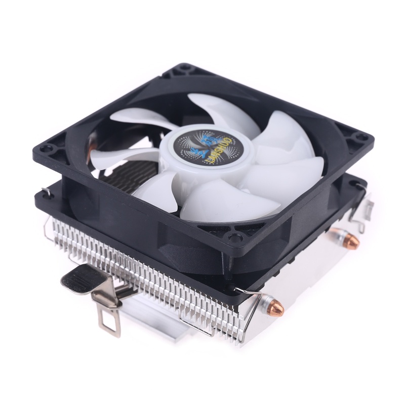 Quạt Tản Nhiệt Cpu 2 Ống Đồng Có Đèn Led 5 Màu Không Gây Tiếng Ồn Cho Lga / 2011 / 115x / 775 3 Pin