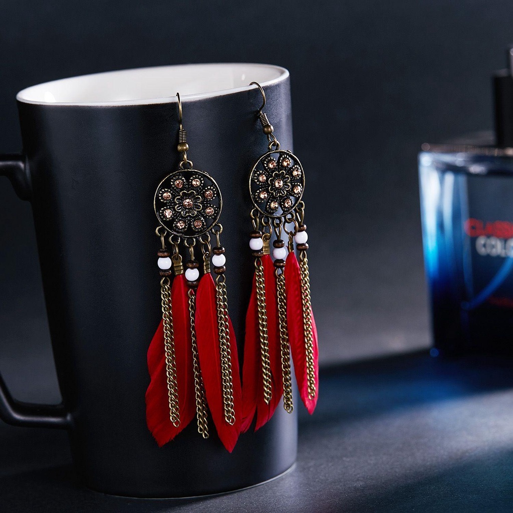 Bông Tai Hình Dreamcatcher Phong Cách Bohemian Thời Trang