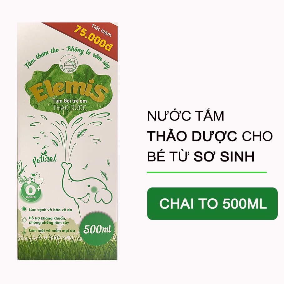 Chai To Sữa tắm Elemis 500ml Nước Tắm Thảo Dược Dành Cho Trẻ Nhỏ,Rôm Sẩy,Mẩn Ngứa,Dị Ứng