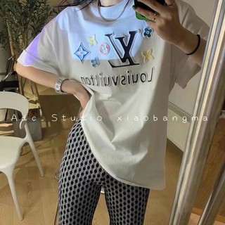Áo thun nữ 👑Order 2 tuần👑Áo thun cotton hoạ tiết LV in nổi trendy