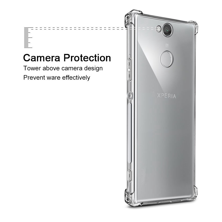 Ốp Điện Thoại TPU Trong Suốt Chống Sốc Cho Sony Xperia XA1 XA2 Ultra XA Plus X XZ XZ1 XZ2 Compact XZ3 XZ2 Premium L1 L2 L3