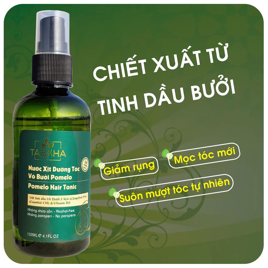 Combo Cà phê làm sạch da chết Tây Nguyên Tabaha 250ml + Nước xịt dưỡng tóc tinh dầu bưởi Tabaha 120ml