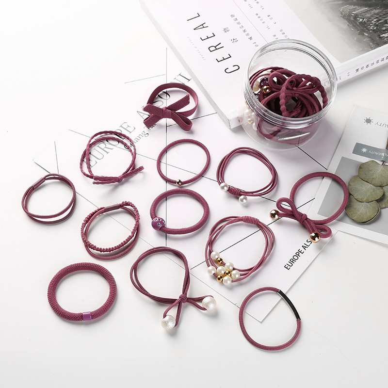 Set 12 Dây Buộc Tóc Hàn Quốc Siêu Xinh được chọn màu yêu thích