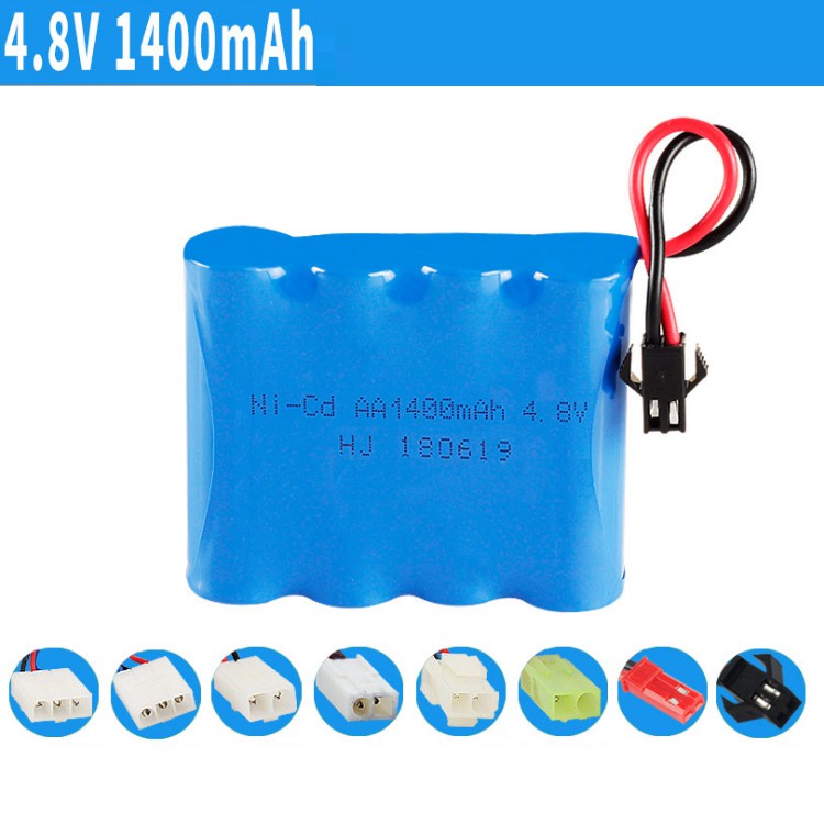 Pin Ni-cd 4.8v 1400mah dùng cho xe mô hình điều khiển từ xa cổng nối SM