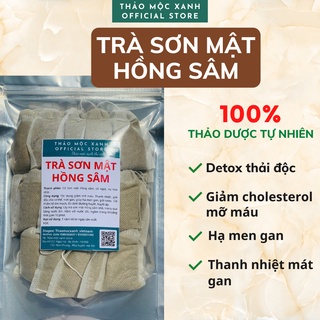Trà Sơn Mật Hồng Sâm loại Cao Cấp túi lọc tiện lợi - thanh nhiệt, giải độc, hạ men gan, ngủ ngon sâu giấc.
